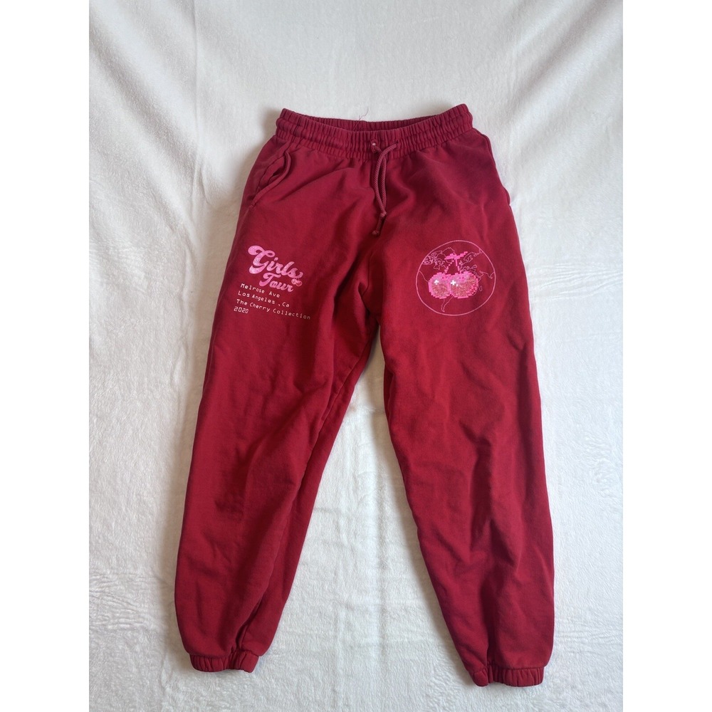 Sorella Girls Tour Cherry Collection 2020 Red Sweatpants Women's Large Fit M